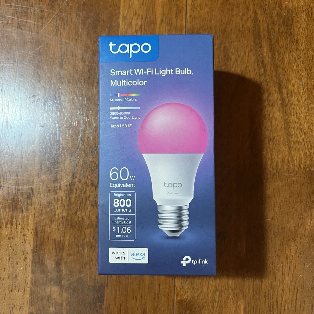 Tapo Smart Wifi Light Bulb Multicolor 60W‎ 800 Lumens